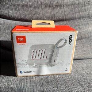 JBL GO4 Portable Speaker in White NEW